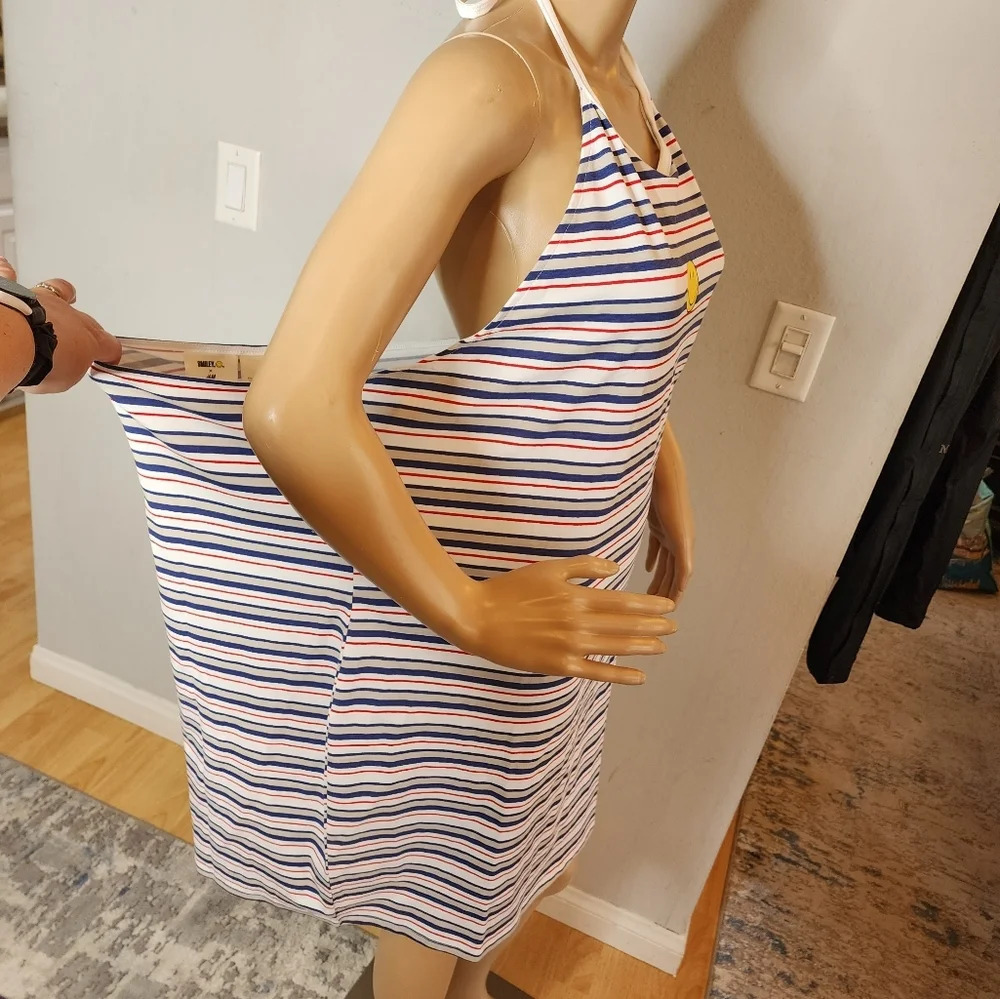 NWT Smiley × H&M halter striped dress.  Size 3XL. Cotton Spandex. - Picture 5 of 11